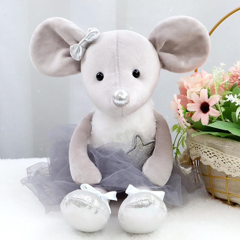 Plush Ballet Mouse Toy With Pp Cotton Filling For Girls And Kids Gift