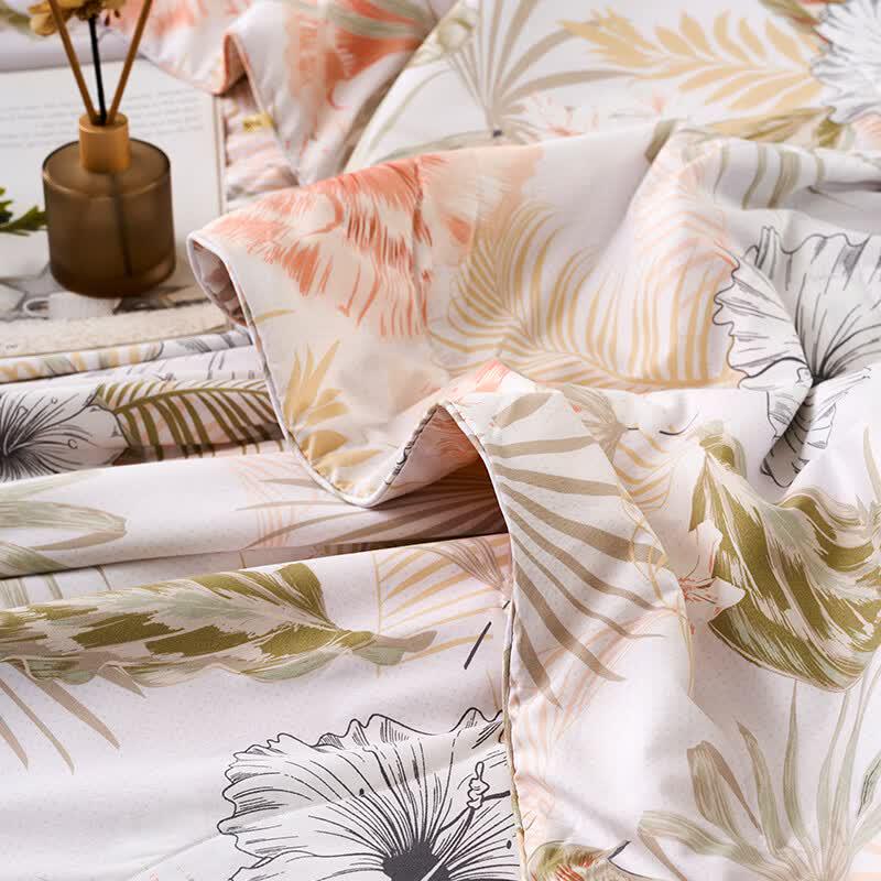 FUANNA Floral Tussah Silk Summer Quilt