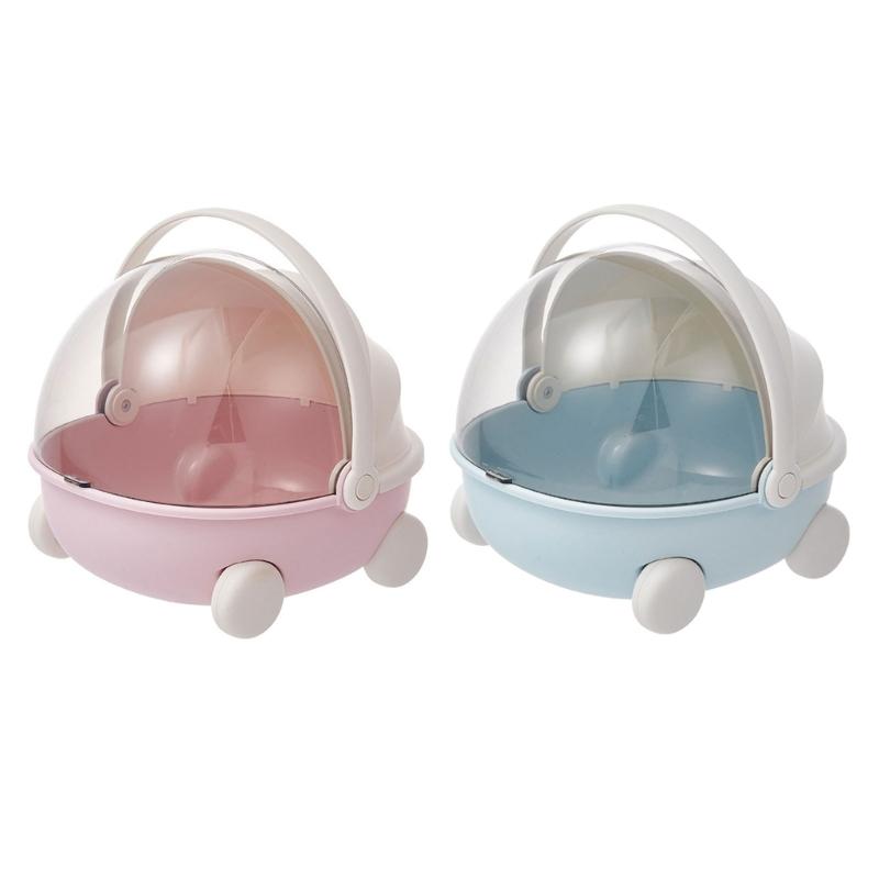 Creative Cradle Shape Desktop Storage Box for Organizing Toy Stationery and Small Items Featuring Flipping Lid Made from User Friendly Plastic