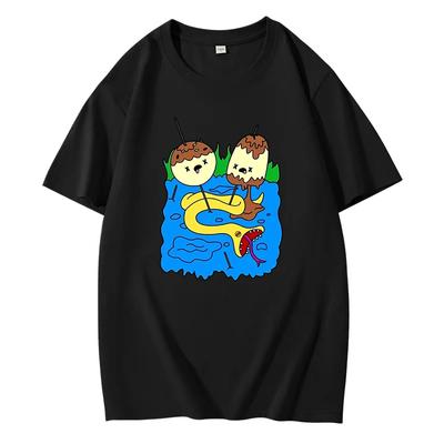 T-shirt imprimé humoristique pour femme, unisexe, tendance, décontracté, ample, en coton, col ras du cou, respirant, style hip-hop