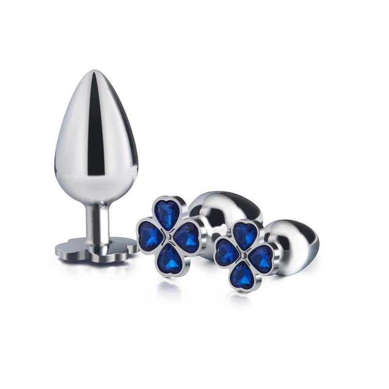 Nowy mały rozmiar czterolistna koniczyna metalowa analna zatyczka analna 12 kolorowych koralików jubilerskich kulki kegla silikonowe jaja seks zabawka dla mężczyzn i kobiet