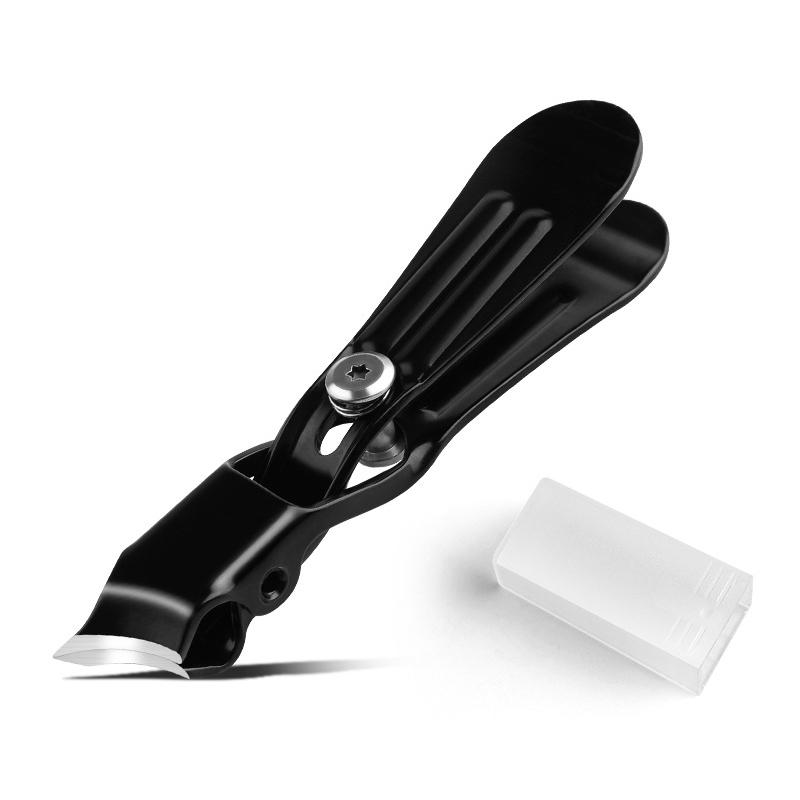 Large Opening Nail Clipper With Slanted Tip High-End Original Anti Splash Single Armor Groove Nail Clipper Thick Toenail Pliers