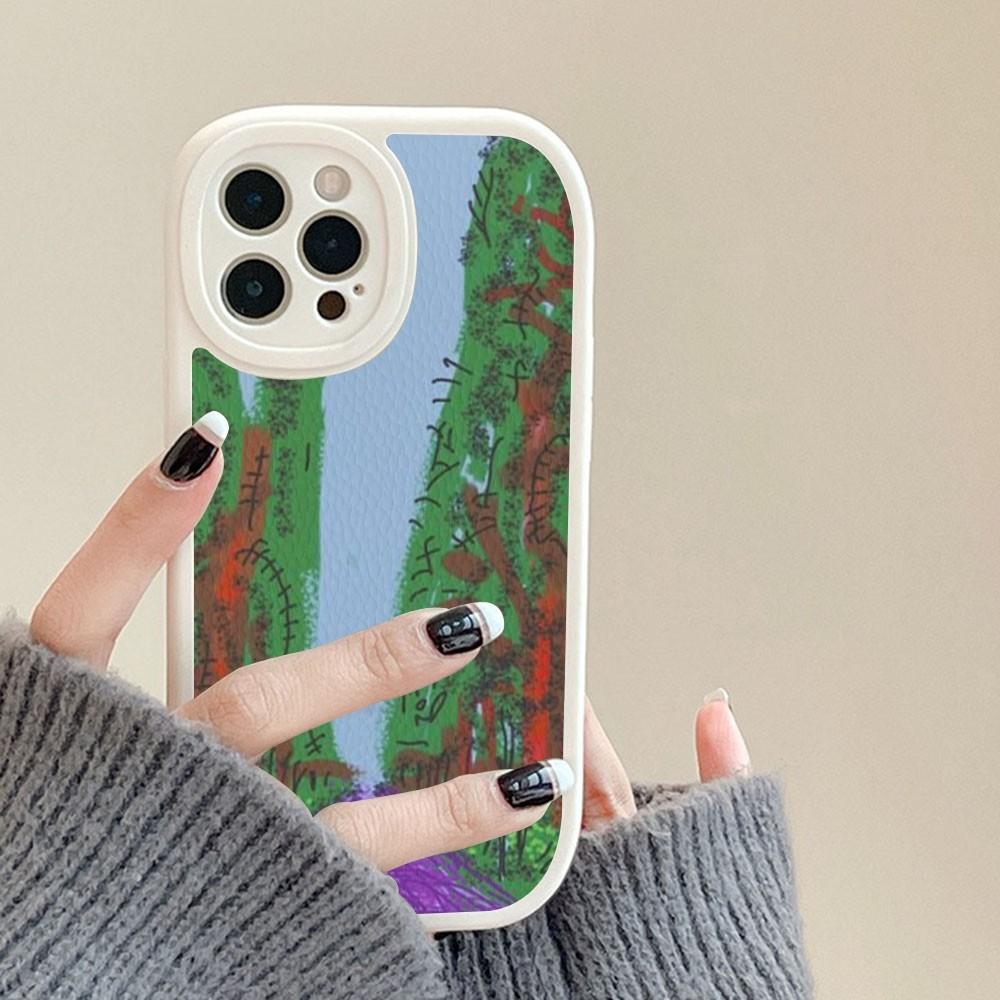 

David Hockney Art Phone Case Hard Leather For IPhone 14 13 12 Mini 11 14 Pro Max Xs X Xr 7 8 Plus Fundas iphone XS MAX