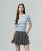SERGIO TACCHINI W Fresca Knit Cable Short Sleeve Polo