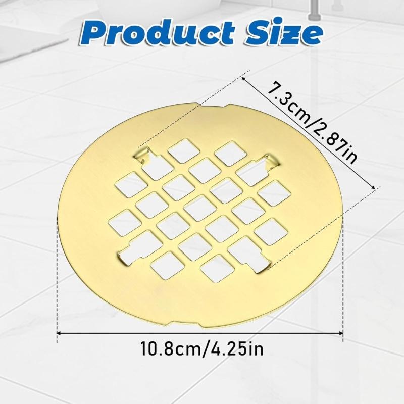Professional Shower Drain Cover Steel Round Shape Universal Bath Drains Case Multipurpose Steel Drain Caps for House