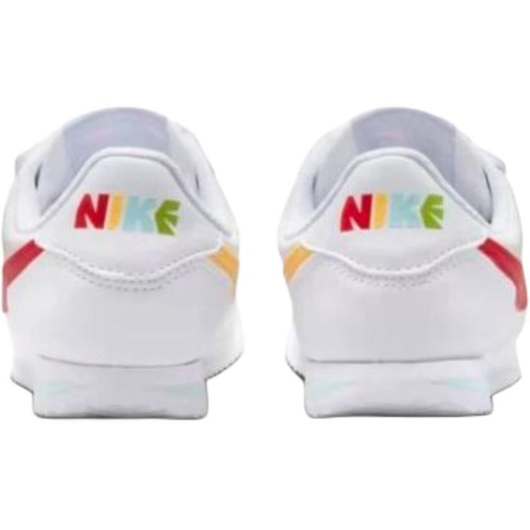Nike Cortez Basic SL Synthetic Leather Low top Kids' Running Shoes White Red Children Aged 3 7 Years Old IQ7669-161