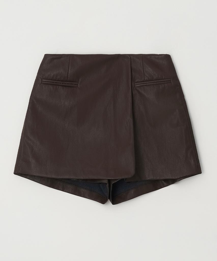 Rlrn Leather Mini Skirt Pants