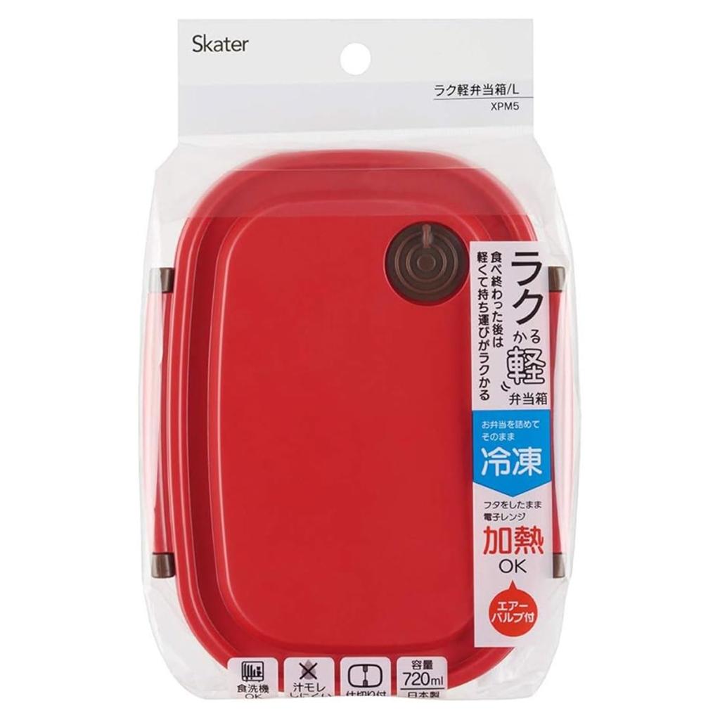 Skater Easy Light Bento Box L 720ml Red Seal Storage Container