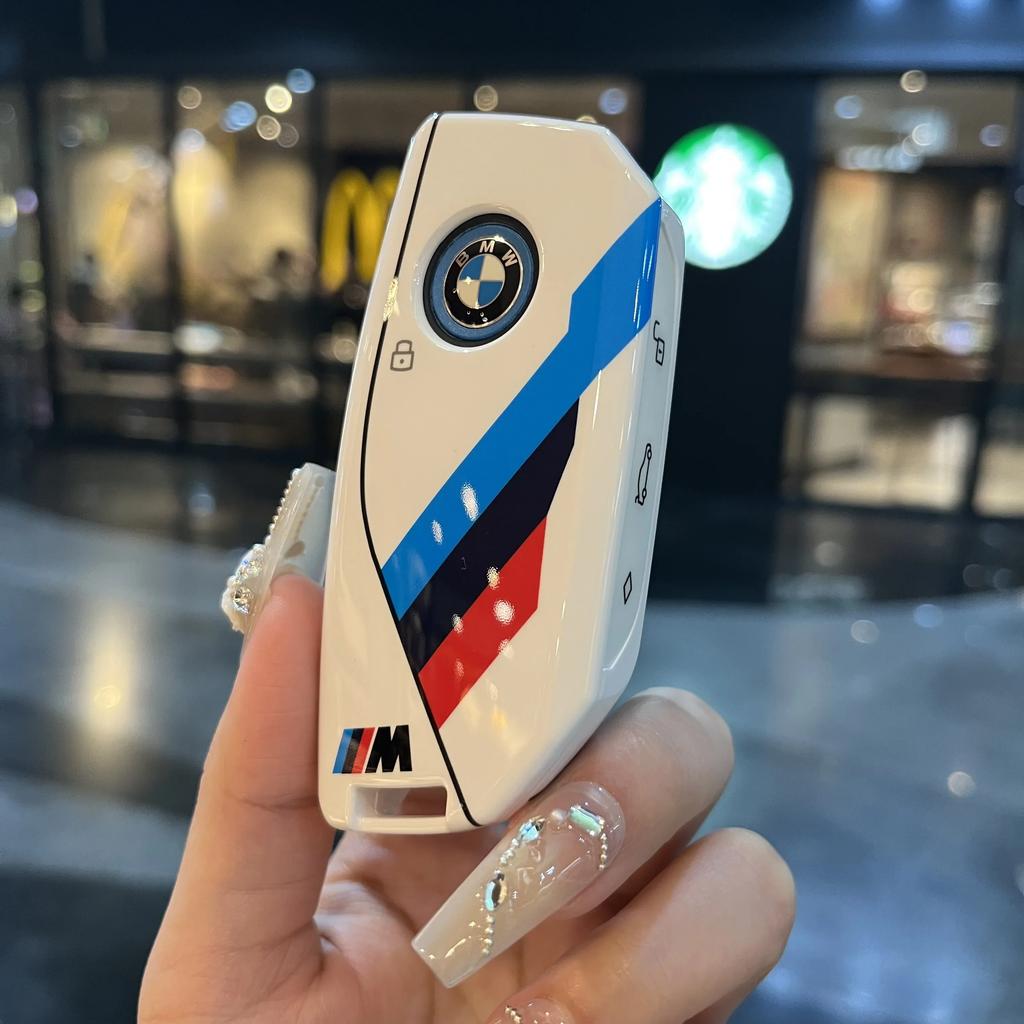 EUCQ6 Remote Car Key Case Holder Key Cover for BMW X1 U11 2023 Series 7 735i 740Li I7 G07 X7 LCI XM Auto Accsesories