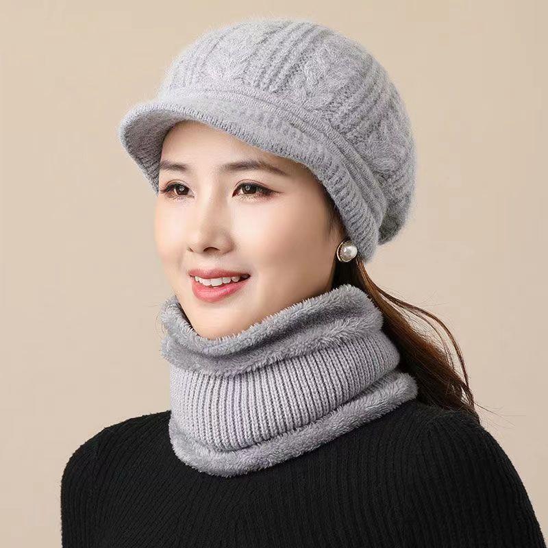 

Шапка женская осенне-зимняя шапка теплая шерстяная шапка вязаная шапка зимняя one size elastic