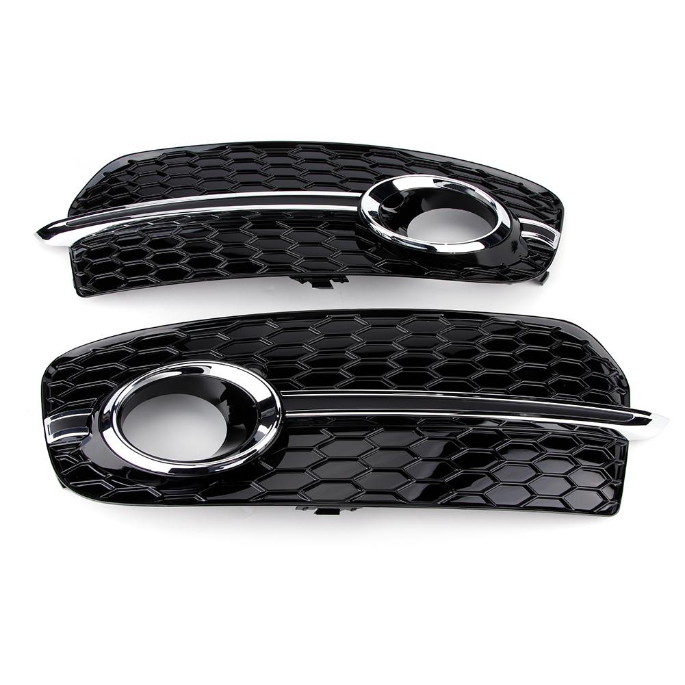 2pcs for SQ5 Style Car Exterior Fog Lamp Light  Frame Cover Fits for Q5 8R 2013 2017
