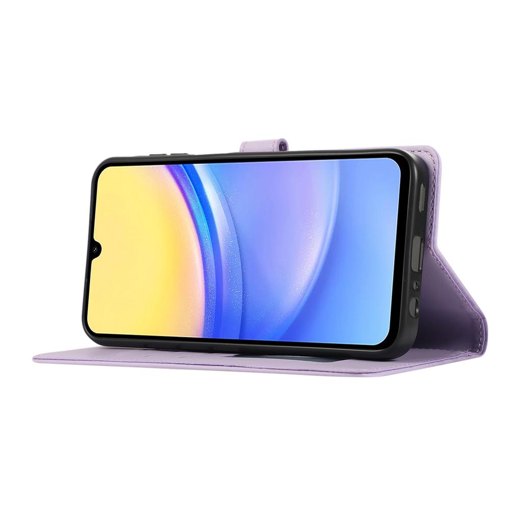 For Samsung Galaxy A36 5G Case 3D Rhombus Grid Imprinted Wallet Leather Phone Cover with Lanyard