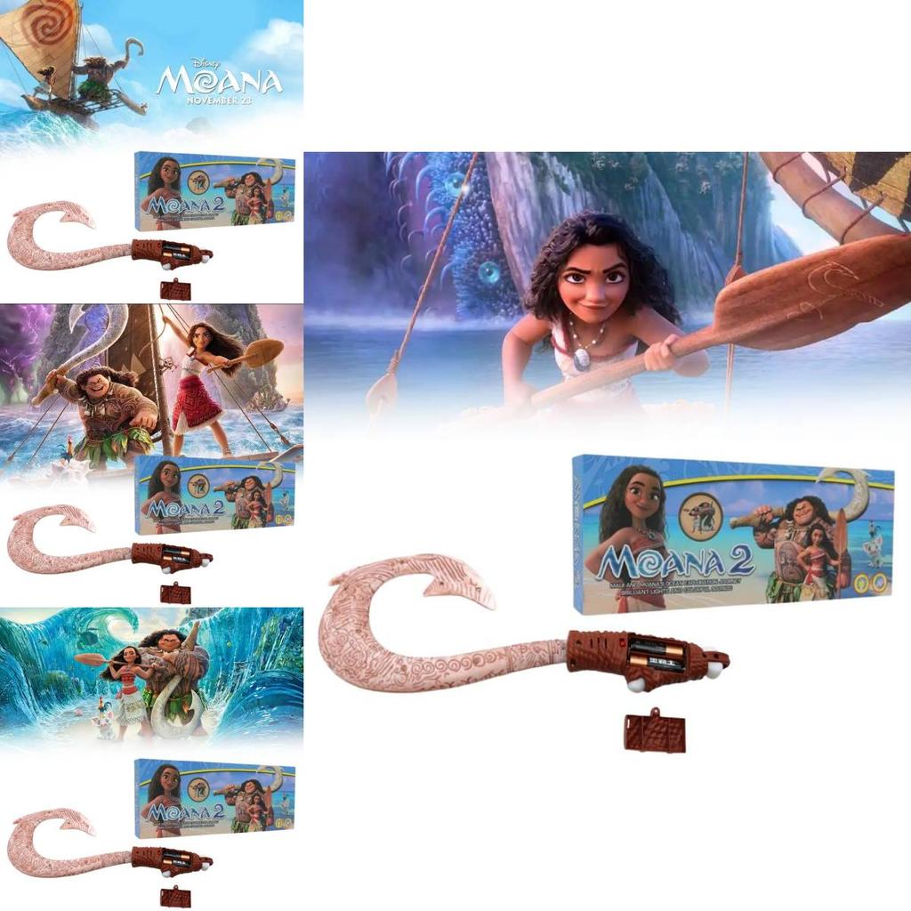 Colorful Ocean Adventure Moana Fish Hook Sword Toy With Sound And Lights For Kids