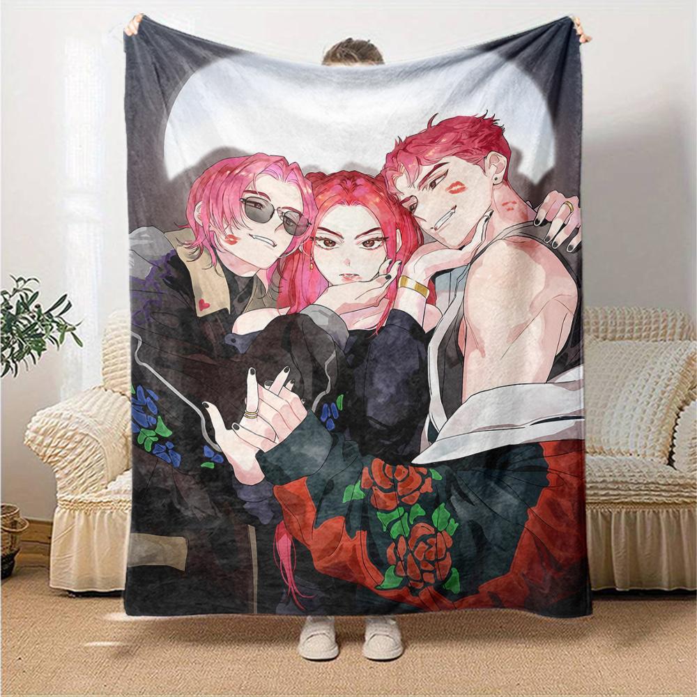 1pc KPop Demon Hunters MIRA3 Blanket, Gift, for Men and Women, Soft Blanket, Good for Sofa Bed Couch Travel, Lightweight Flannel Blanket