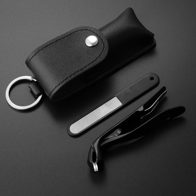 Hot Selling Nail Clipper Set Manicure Finger Nail Clipper Kit with Ultra Wide Jaw Opening чёрный
