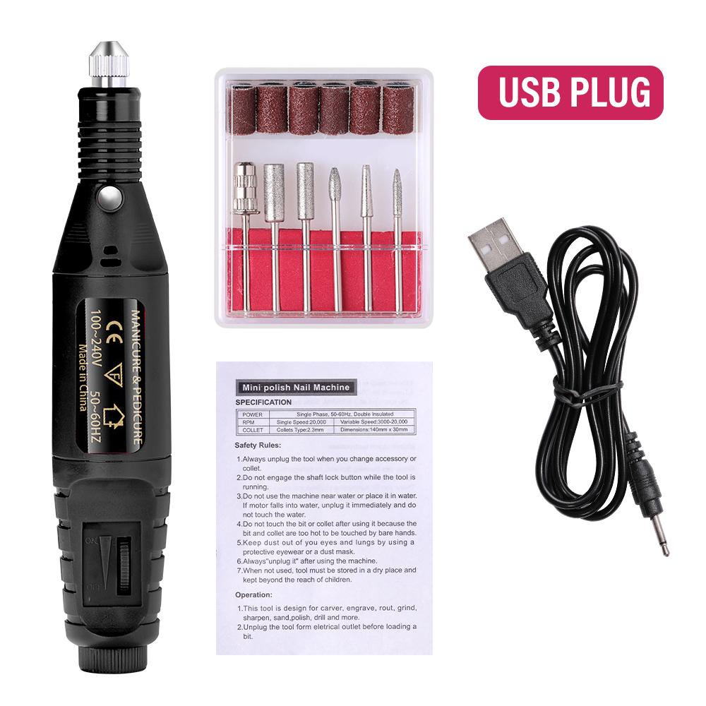 Strong Electric Nail Sander Nail Drill Machine Grinding Equipment Milling Cutter For Manicure Pedicure Polishing Tools