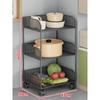 Multi-Layer Kitchen Storage Cart with Wheels