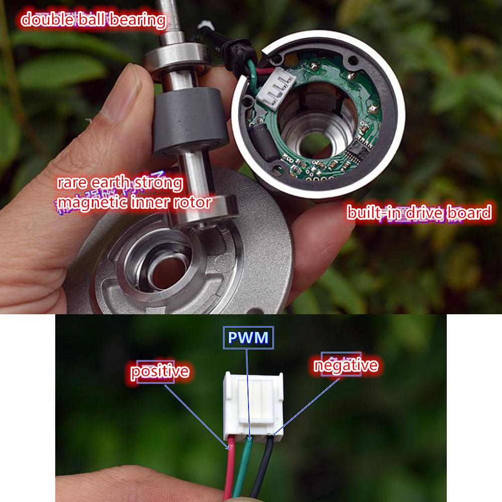 DC 24V 10W 45ZWN Double Ball Bearing Internal Rotor Brushless Motor Built-in Drive Board Rare Earth Strong Magnetic Motor