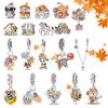 Autumn Style Copper Autumn Leaf Pumpkin Bee Pendant Beads Fit Diy Bracelet Necklace Matching Seasonal Gifts