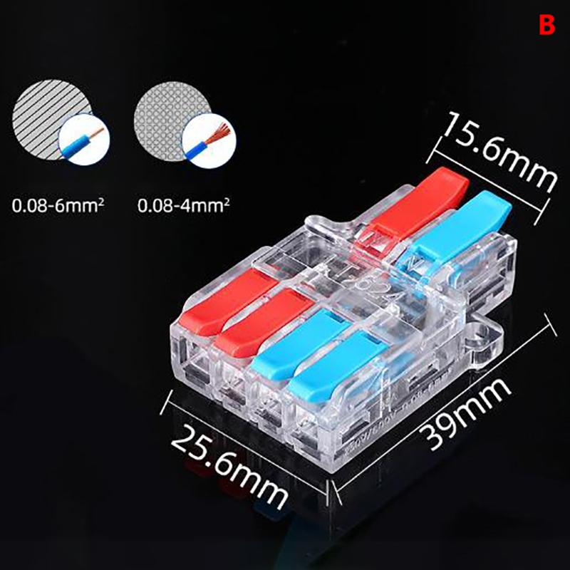Quick Splitter 2 In 4/6 Out Wire Connector Universal Wiring Cable Connector Conductor Terminal Block High Quality