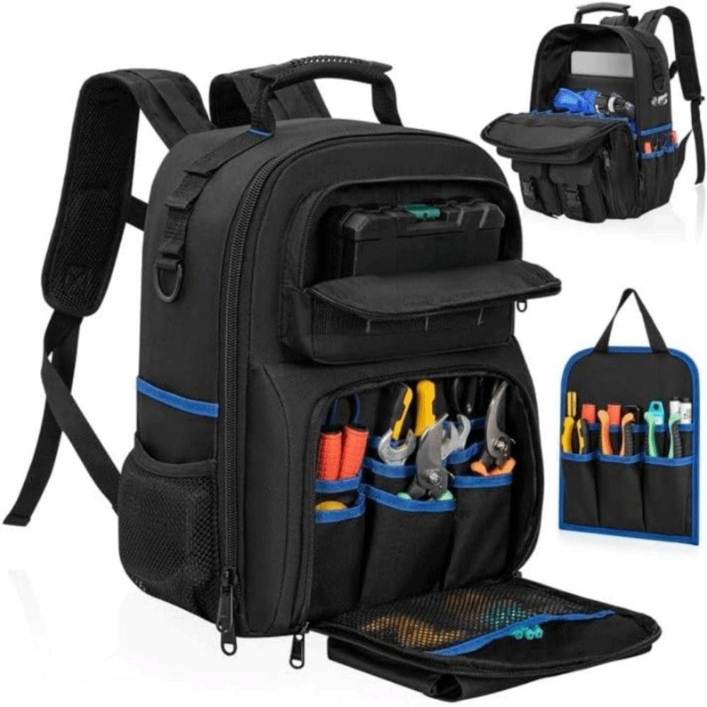 Removable Organizer Pouch Tool Backpack Waterproof Electrician Tool Bag Toolkit  Electrician