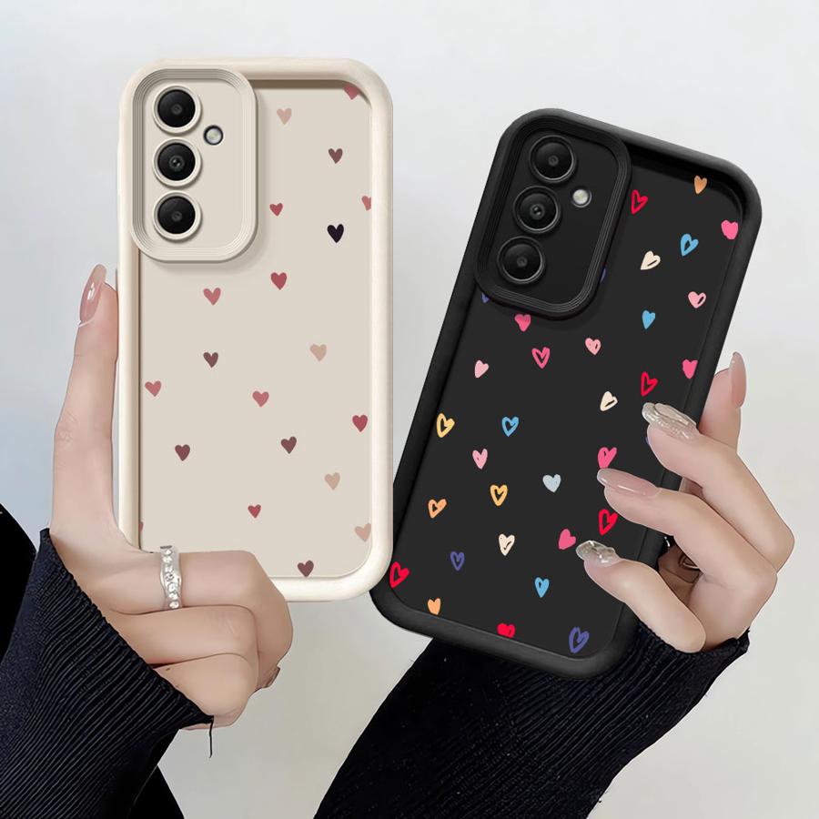 Soft Shell Case for Samsung Galaxy A26 A22 A33 A24 A13 A56 A36 A32 A14 A23 A12 A34 A16 Colorful Hearts