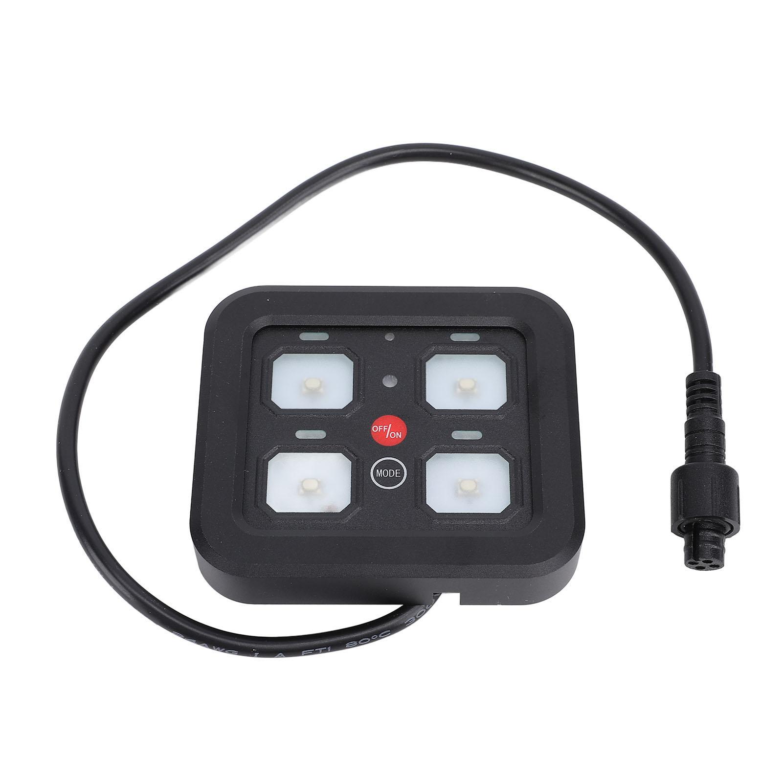 

4 Gangs Switch Panels DC 12 to 24V 3 Lighting Modes RGB Dimmable Built in Solid State Relays for Trucks Boats Cars RVs