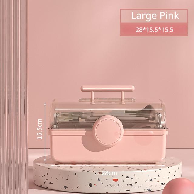 Cosmetics Storage Box Dust-proof Skin Care Products Lipstick Storage Box Makeup Brush Nail Art Toolbox