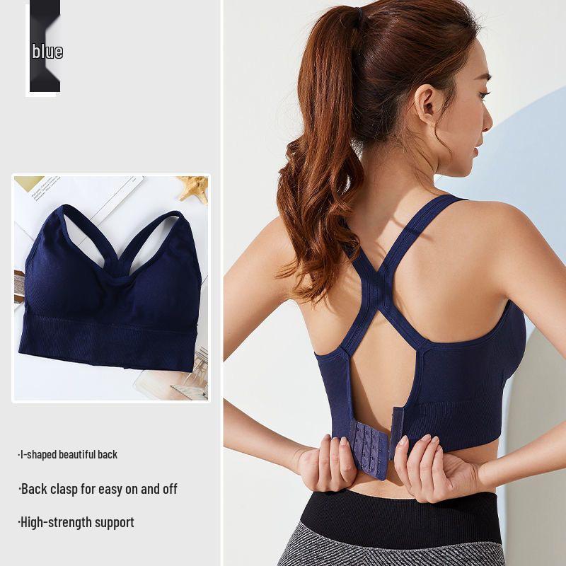Women's Shockproof Sports Bra - Wirefree Yoga Vest with Beautiful Back Design