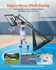 Tragbarer Basketballkorb, Höhenverstellung 3,05 m Basketballkorb & Korb, Basketballkorb Outdoor mit 1270 mm PC-Rückwand für Kinder, Erwachsene in