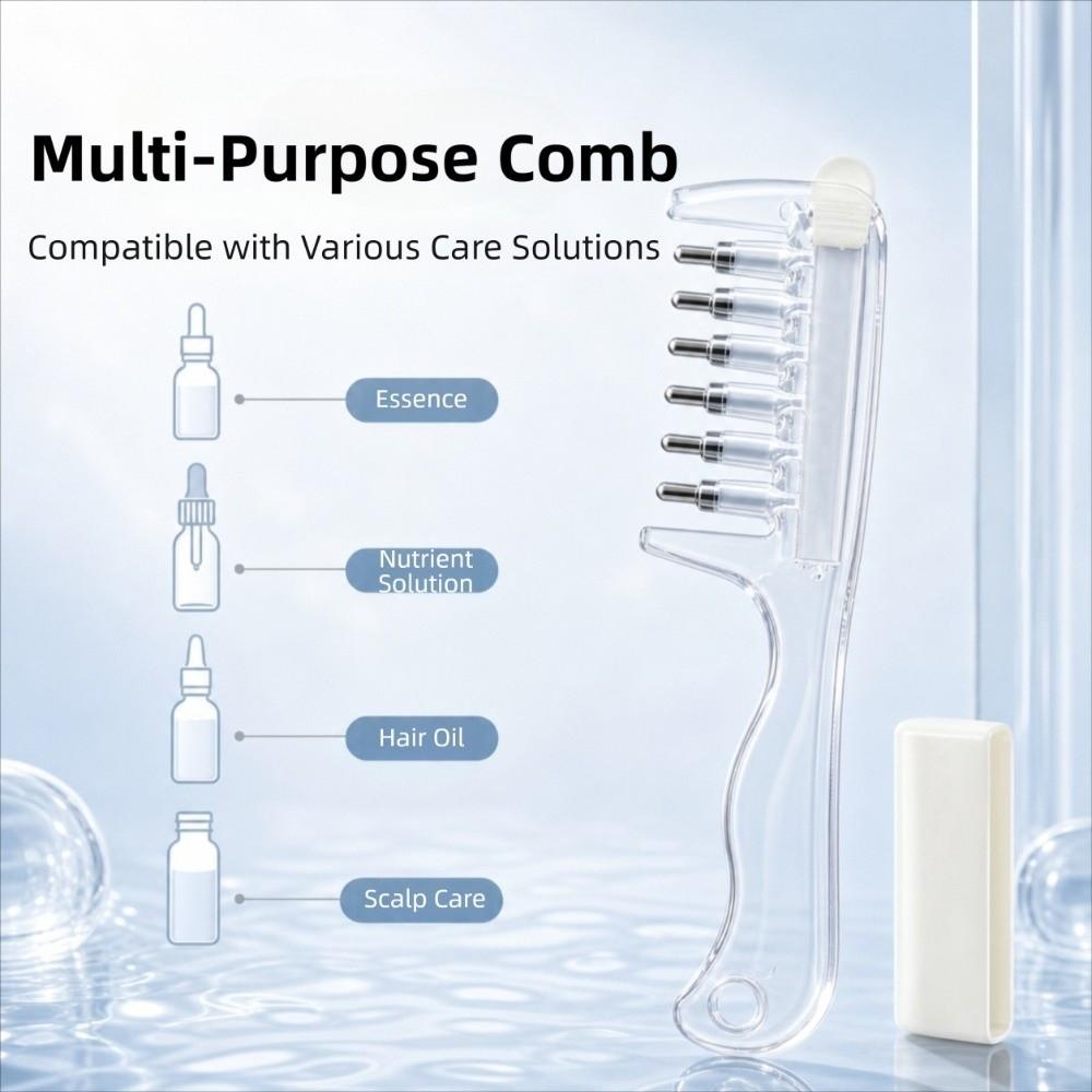 Anti-Frizz Mini Portable Head Applicator Multi-Function Massage Guide Liquid Comb Gift