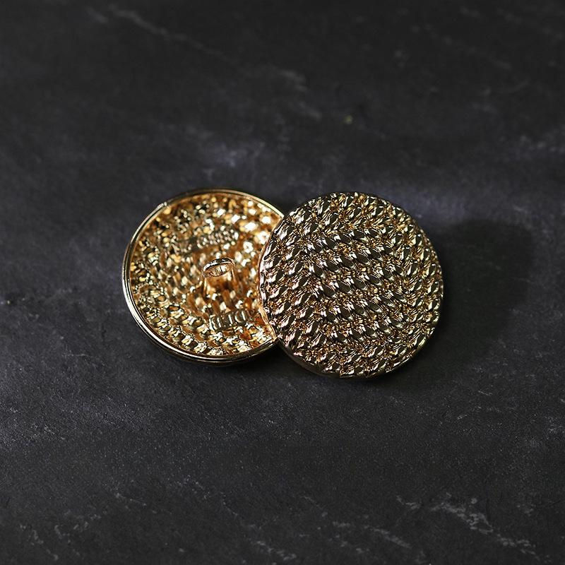 10pcs Vintage Woven Metal Buttons 15/20/25mm for DIY Sewing Black Gold Decorative Buttons Clothing Fashion Jacket Button