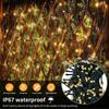 Outdoor Waterproof Solar Panel LED Fairy String Large Capacity Battery 1200mah 10m-100m Lamp Garden Tree Garland Christmas Decor