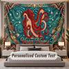 Octopus Sea Life (103) Theme Custom Tapestry Personalized Custom Name Text Wall Hanging Tapestry Home Decor Background Cloth