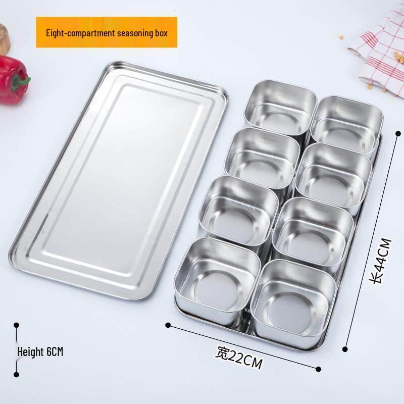 Japanese Style Stainless Steel Seasoning & Condiment Storage Box Set