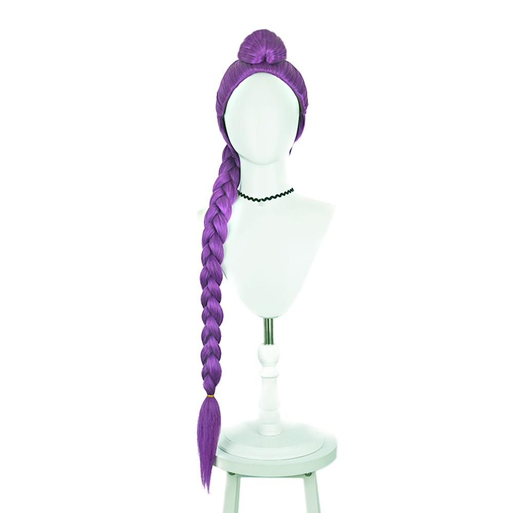 Halloween Wig - Women s Long Braided Ponytail - Purple (Adults)