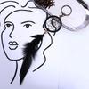 Fashion Dreamcatcher Feather Pendant Alloy Key Ring Exquisite Handbag Decoration