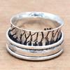 Silver Spinner Ring For Women Four Spinner Ring Fidget Silver Jewelry Ring"6.5"