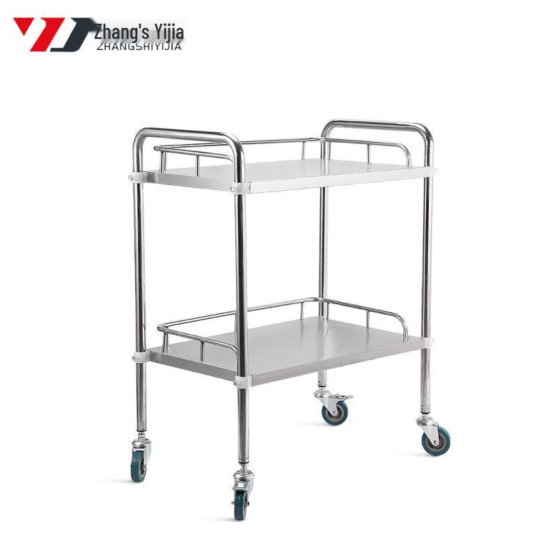 Thickened Stainless Steel Medical Trolley