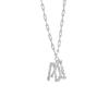 Korean Style Sparkly Retro Letter Necklace – Creative Layered Clavicle Chain for Women