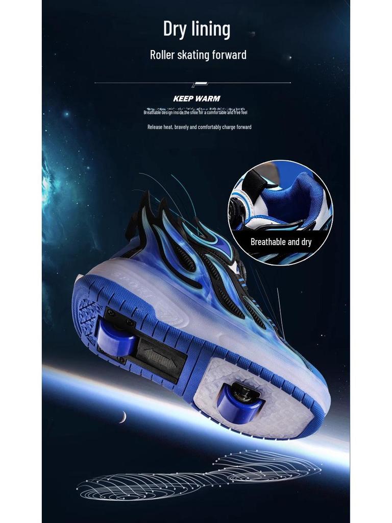 Trendy Kids' Dual-Wheel Roller Shoes - New Detachable Skating Shoes for Boys and Girls