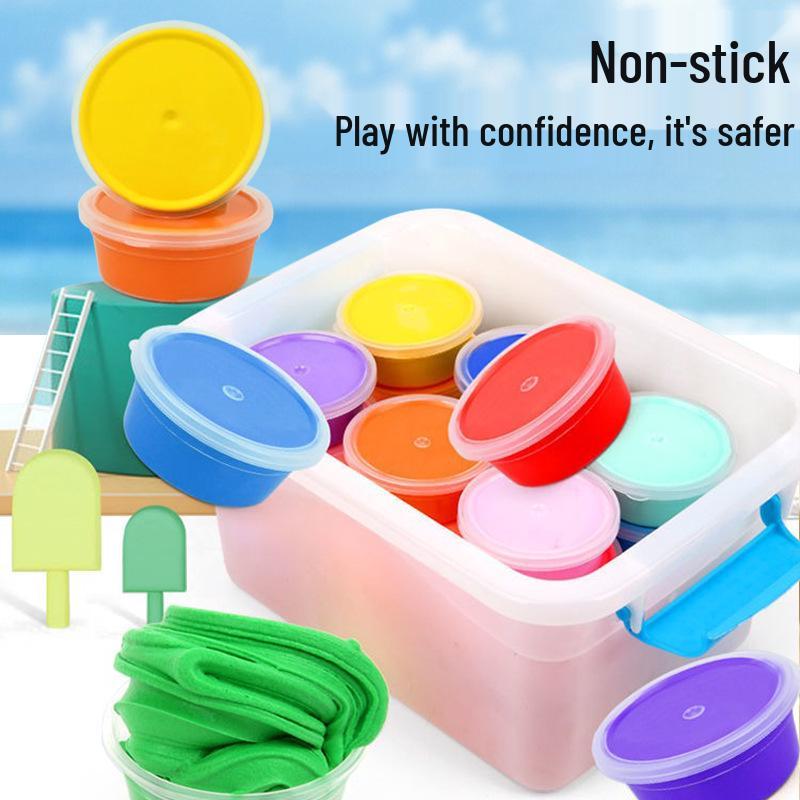 24-Color Non-Toxic Ultra-Light Handmade Clay Set for Kids - DIY Play Dough and Craft Kit