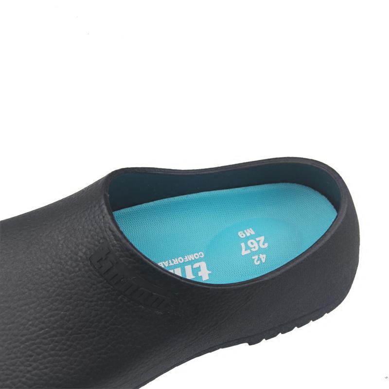 Fashion Men's Chef Kitchen Working Slippers Garden Shoes Men's Safety Shoes Breathable Mules Clogs Men Anti Slip Unisex Shoes Sandals