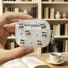 Epoxy flash silver butterfly earphone case for apple AirPods pro1 mini cherry wireless bluetooth earphone cover