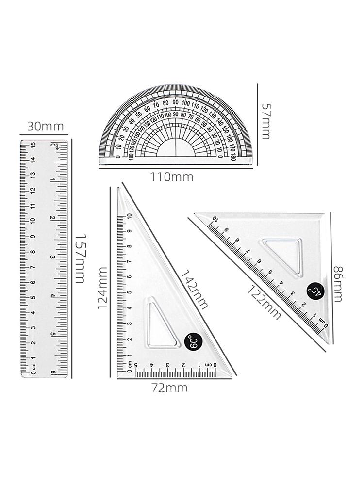 Set of rulers 4 items