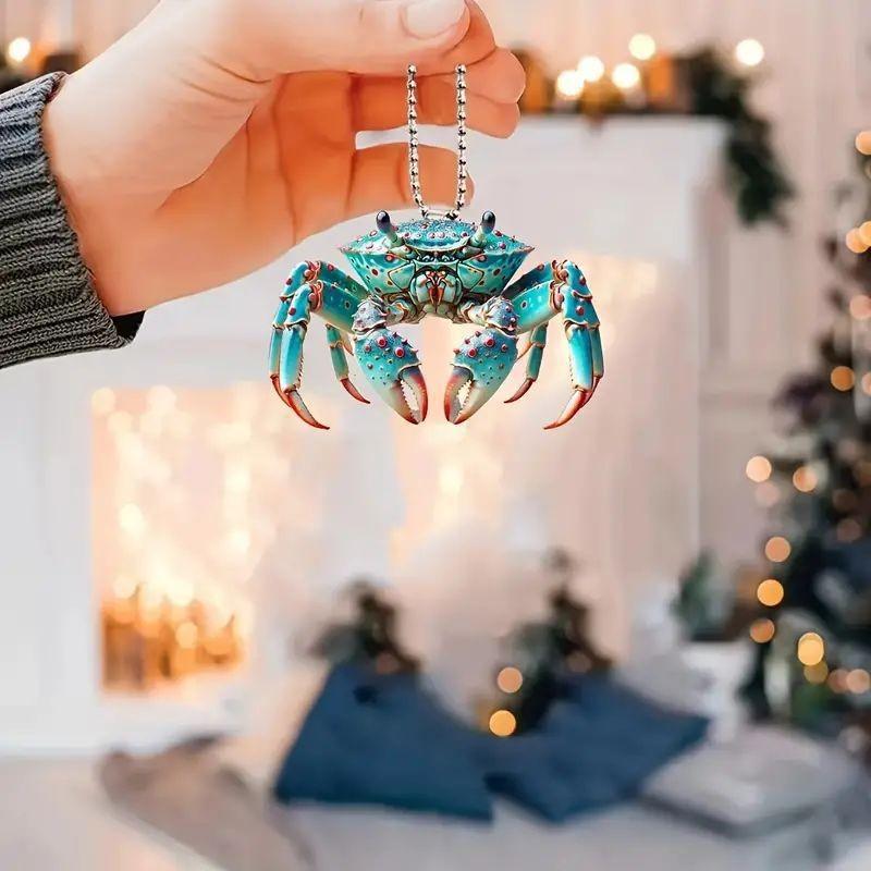 Creative Acrylic Crab Keychain Decoration For Car Interior Stylish Unique Design