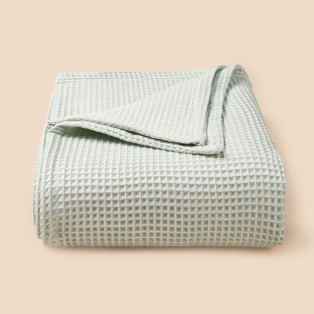 Pure Cotton Pineapple/Honeycomb Mesh Baby Blanket - Infant Swaddle Wrap, Nap Time Quilt