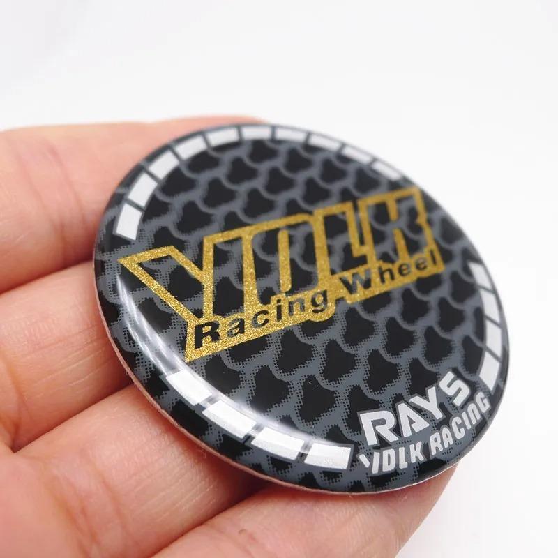 4 pezzi 45mm 50mm Tappi Centrali Cerchi Rays Volk Racing Adesivo Emblema Distintivo Mozzo Cerchi Auto