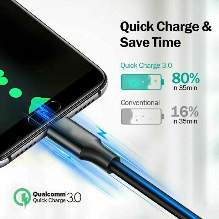Câble chargeur 3a pour samsung galaxy a21s a41 a51 a71 5g