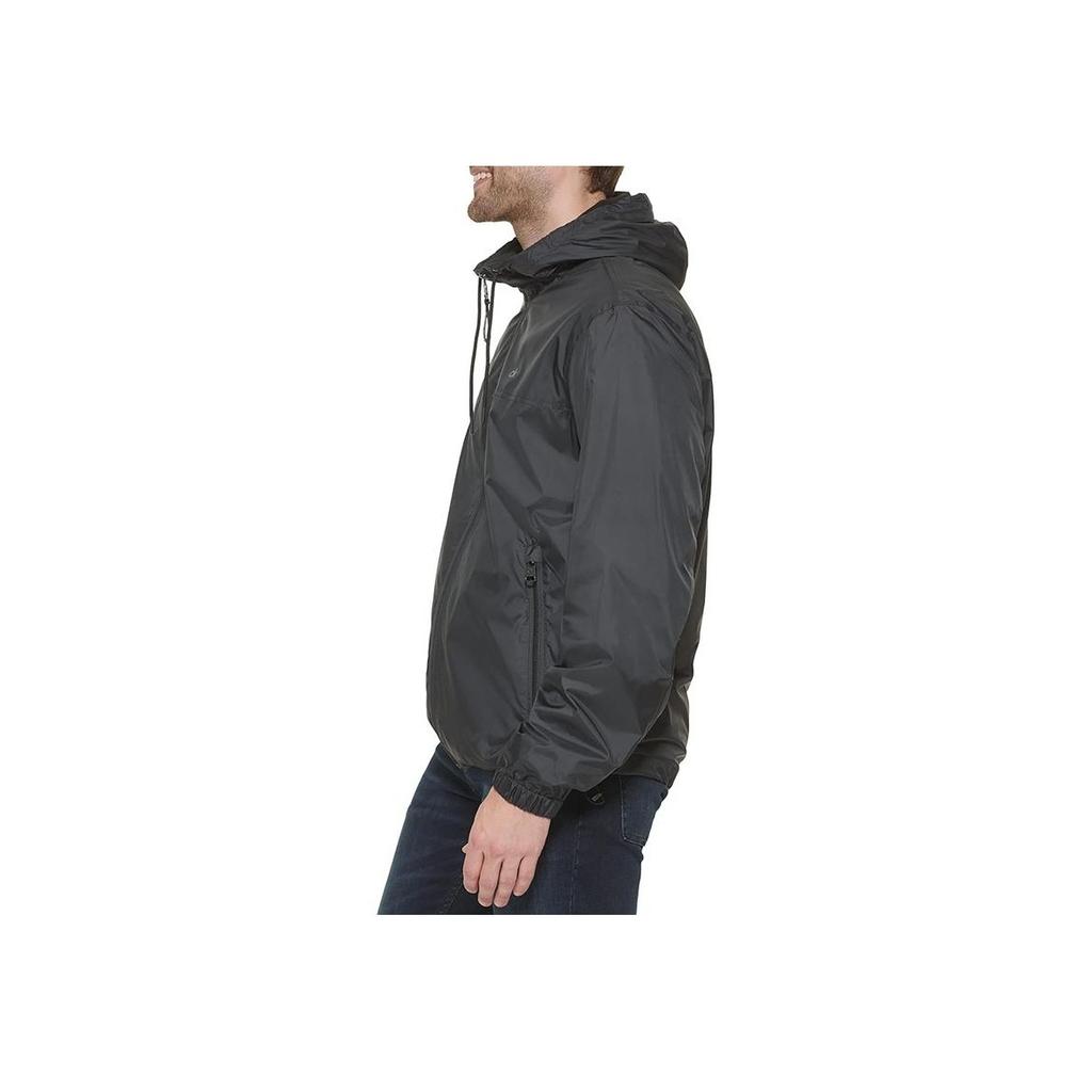 Calvin Klein Solid Color Hooded Windproof Waterproof Jacket Men Jacket Black CM234687-BLACK